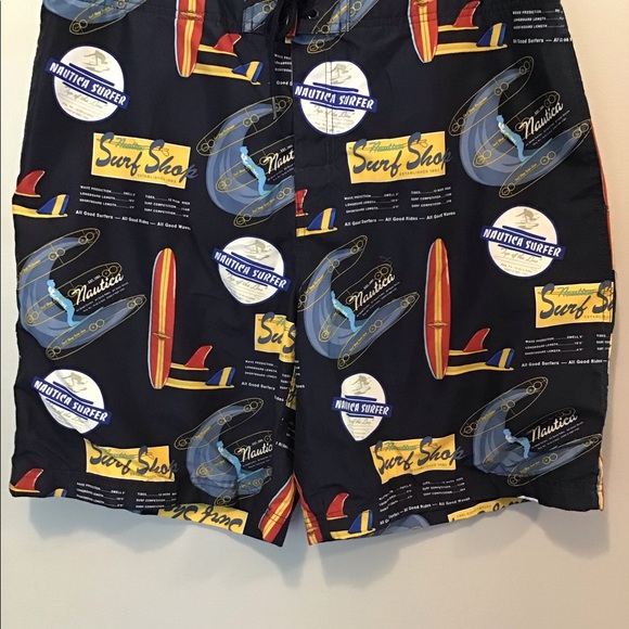 Men’s Nautica Surf Board Swim Trunks Sz 36 - Picture 2 of 4